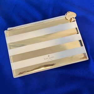 Kate Spade pencil bag / make up bag - small pink blemish on the back